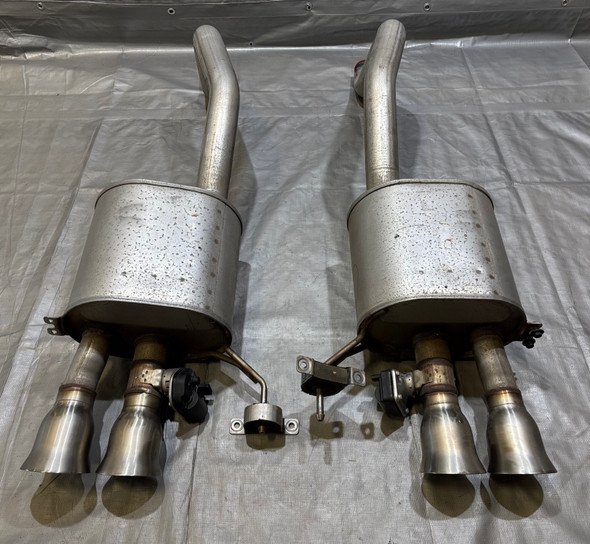2014-2019 Chevrolet C7 Corvette Stingray Z51 Grand Sport OEM Exhaust Mufflers w/ Tips / NPP / Manual / 40K C7008