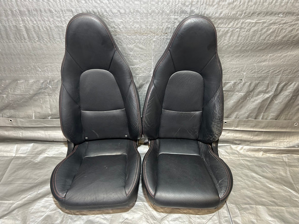 2004-2005 Mazdaspeed Miata Black Leather Seats / Pair  /   NB273
