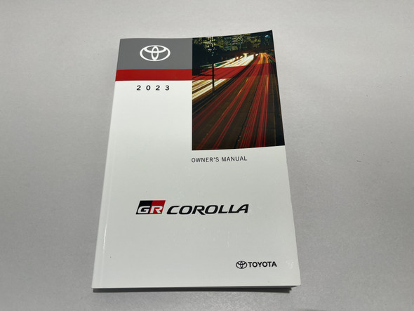 2023 Toyota GR Corolla Factory Owner's Manual Booklets /   GRC02