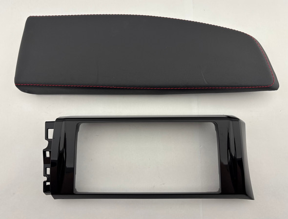 2017-2020 Subaru BRZ Limited Radio Surround Trim Panel / Red Stitch /   FB053