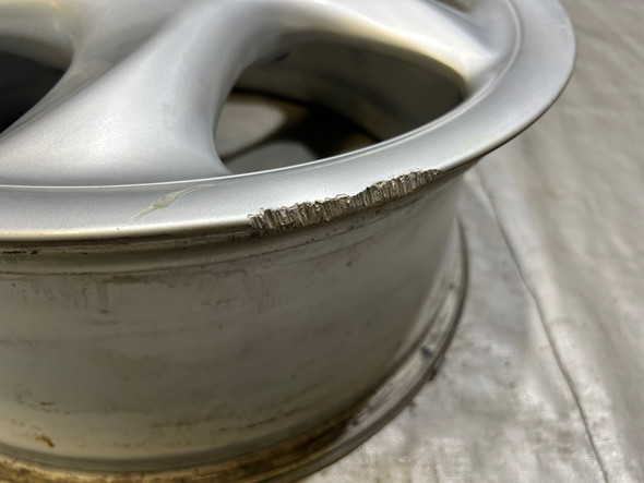 1997-2004 Porsche 986 Boxster Front 18x7.5 Turbo Twist Wheel Rim *DAMAGED* BX071
