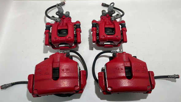2012-2016 Volkswagen Beetle Turbo OEM Brake Calipers / Set of 4 / Red / 87K VB013
