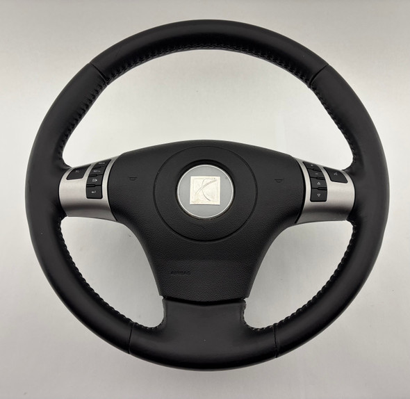 2007-2009 Saturn Sky Black leather Steering Wheel w/ Airbag  /   PS075