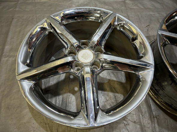 2007-2010 Saturn Sky 18x8" OEM 5 Spoke Chrome Wheels Rims / Pair / PS075
