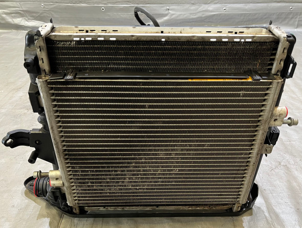 2005-2012 Porsche 987 Boxster Cayman Driver Side Radiator / Condenser w/ Cooling Fan / 80K BC037