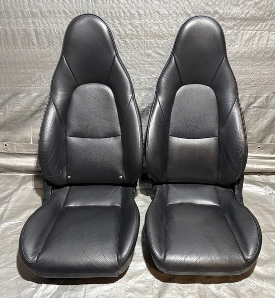 2001-2005 Mazda Miata Black Leather Seats / Pair  /   NB275