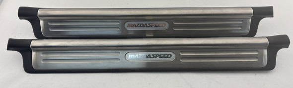 2004-2005 Mazdaspeed Miata Brushed Aluminum Door Sills Trim Panels / Pair  /   NB274