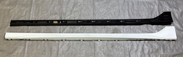 2022-2024 Volkswagen MK8 Golf R Driver Side Skirt Rocker Panel w/ Mounting Rail / Pure White  M8R01