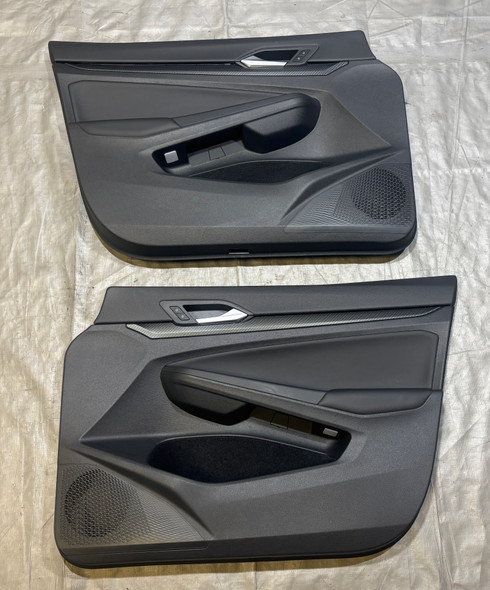 2022-2024 Volkswagen MK8 Golf R OEM Interior Door Panels / Black Leatherette /   M8R01