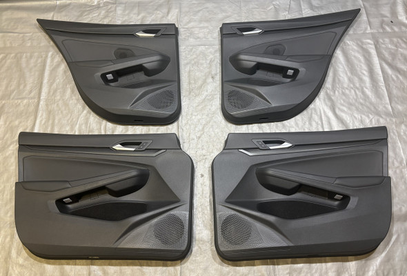 2022-2024 Volkswagen MK8 Golf R OEM Interior Door Panels / Black Leatherette /   M8R01