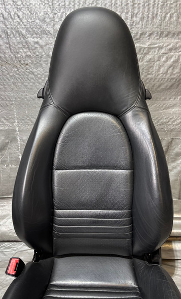 1998-2004 Porsche 986 Boxster 2-Way Power Black Leather Seats / Pair /   BX069