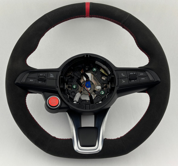 2020-2022 Alfa Romeo Giulia Ti Sport Aftermarket Suede Steering Wheel /   AG006