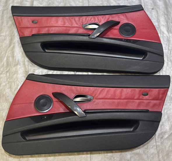 2003-2008 E85 BMW Z4 Interior Door Panels / Dream Red Oregon Leather / Pair /   Z4064