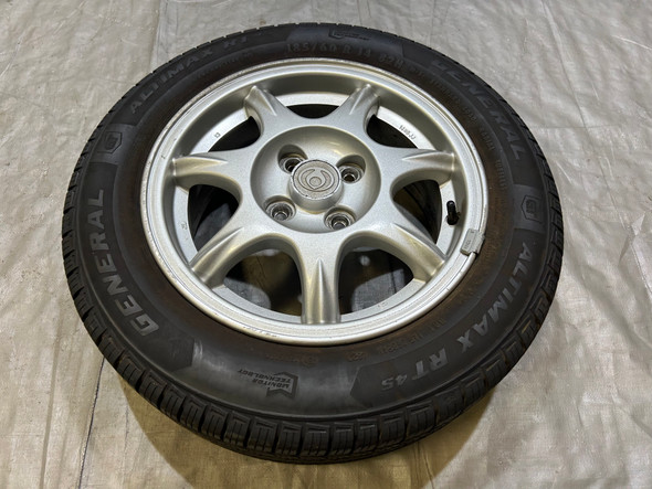 1994-1997 Mazda Miata 1.8l 14x6" Enkei Solid Spoke Wheel Rim w/ Tire / NA116