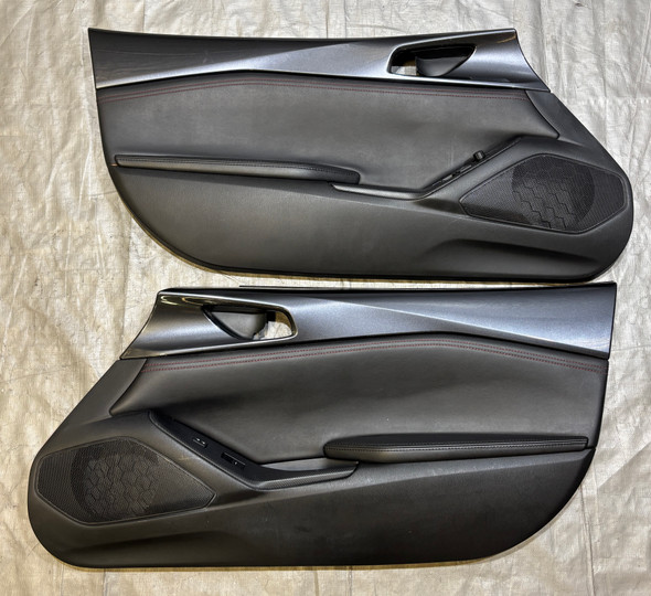 2016-2018 Mazda Mx5 Miata OEM Interior Door Panels w/ Painted Trim  / Meteor Gray Mica  ND052