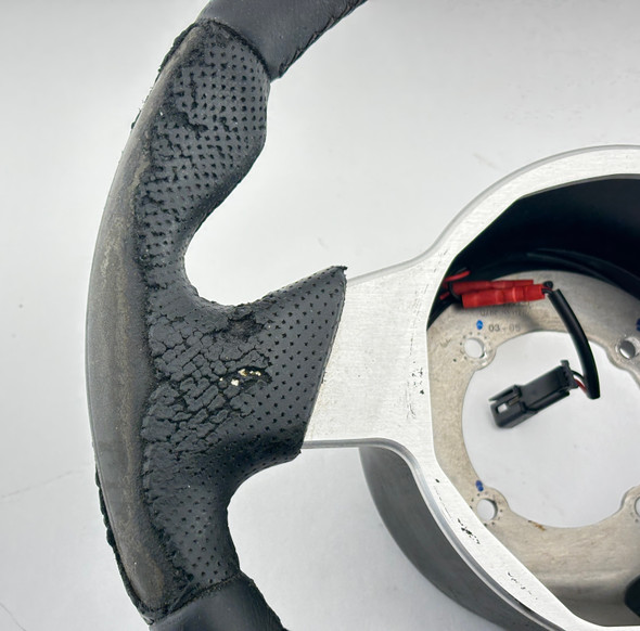 2005-2011 Lotus Elise Exige OEM Black Leather Steering Wheel *DAMAGE* /   LEL03