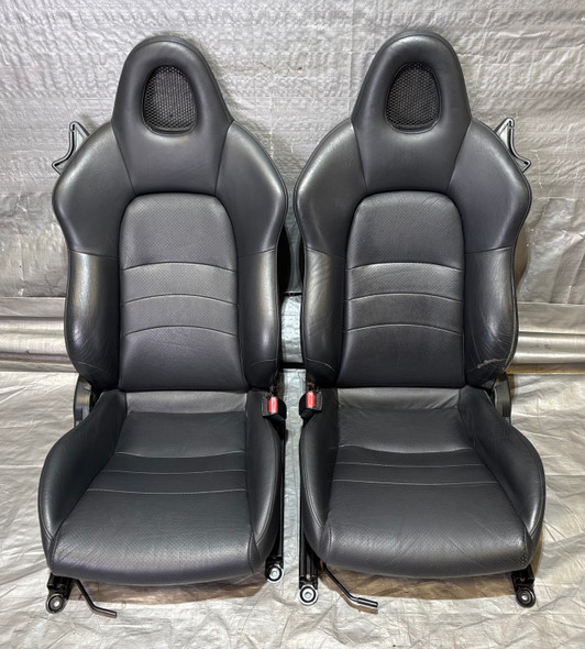 2000-2005 Honda S2000 OEM Black Leather Seats / Pair /   HS009