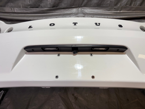 2010-2014 Lotus Evora OEM Rear Bumper Cover w/ Backup Camera / Aspen White  LEV01