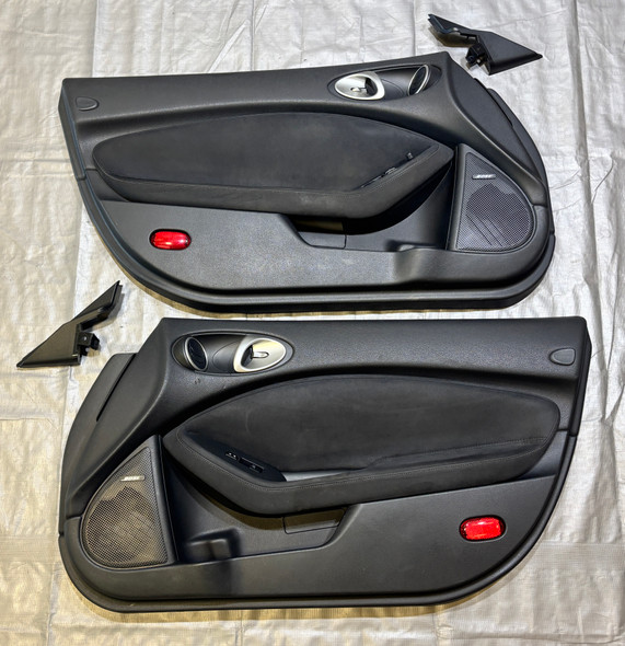 2010-2020 Nissan 370z Convertible Black Suede Interior Door Panels / Pair /   7Z024