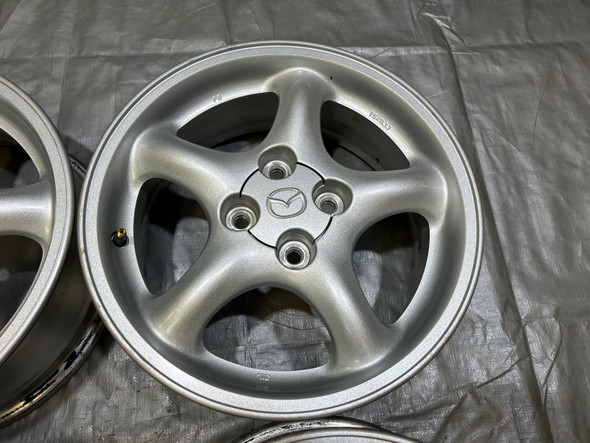 1999-2002 Mazda Miata 15x6" 5 Spoke Enkei Wheels Rims / Set of 4 / NB276