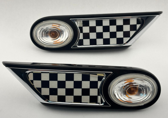 2007-2015 Mini Cooper S R56 R57 Fender Vent Trims / Side Marker Lights / Chili Red  R2034