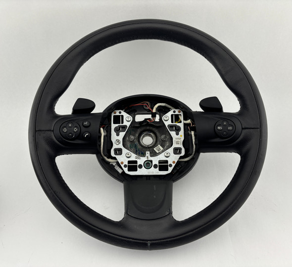 2011-2015 Mini Cooper S R56 R57 Black Leather Steering Wheel w/ Air Bag / Automatic /   R2034