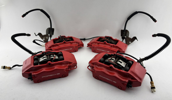2005-2008 Porsche 987 Boxster S / Cayman S Brembo Brake Calipers / Set of 4 / Red / 74K BC039
