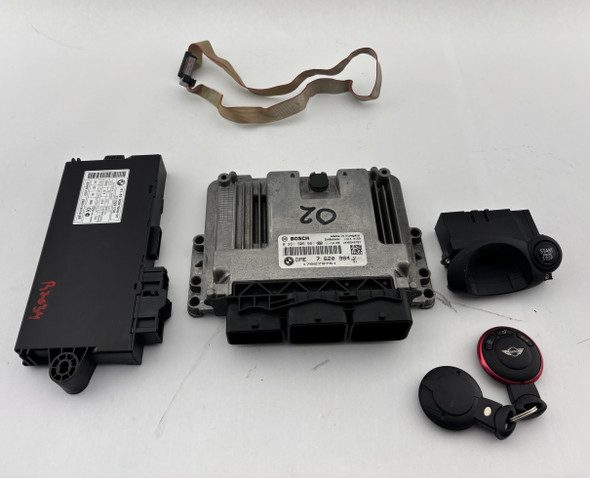 2012 Mini Cooper S R56 R55 ECU KIT Engine Control Module w/ BCM Key / 7620984 R2034