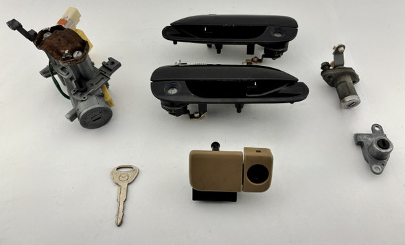 1999-2000 Mazda Miata Ignition Switch w/ Key / Lock Set / Door Handles / Manual /   NB277
