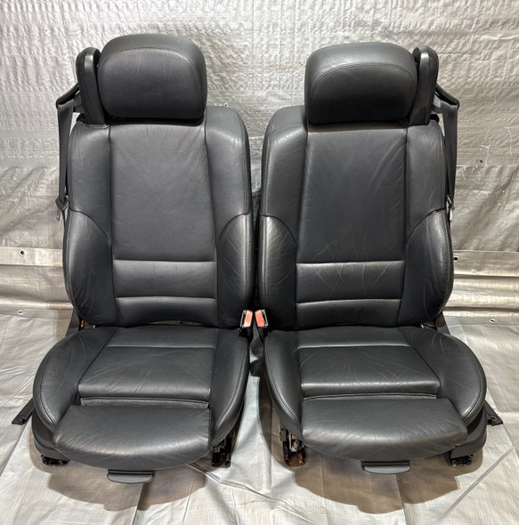 2001-2006 E46 BMW M3 Convertible Black Leather Front Leather Seats / Pair /   M3019