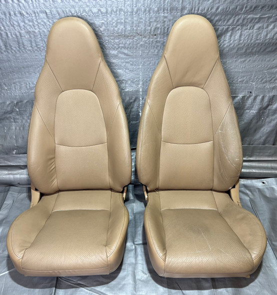 2001-2005 Mazda Miata Tan Leather Seats / Pair  /   NB278