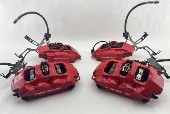 2013-2016 Porsche 981 Boxster S / Cayman S Brembo Brake Calipers / Red / Set of 4 / 49K BC207