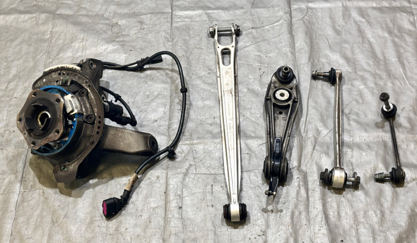 2013-2020 Porsche 981 718 Boxster / Cayman Driver Rear Knee / Spindle Hub w/ Control Arms / 49K BC207