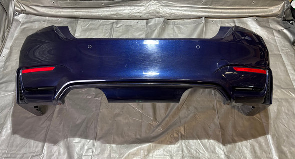 2015-2020 F82 F83 BMW M4 Rear Bumper Cover w/ PDC / Tanzanite Blue Metallic  F8M07