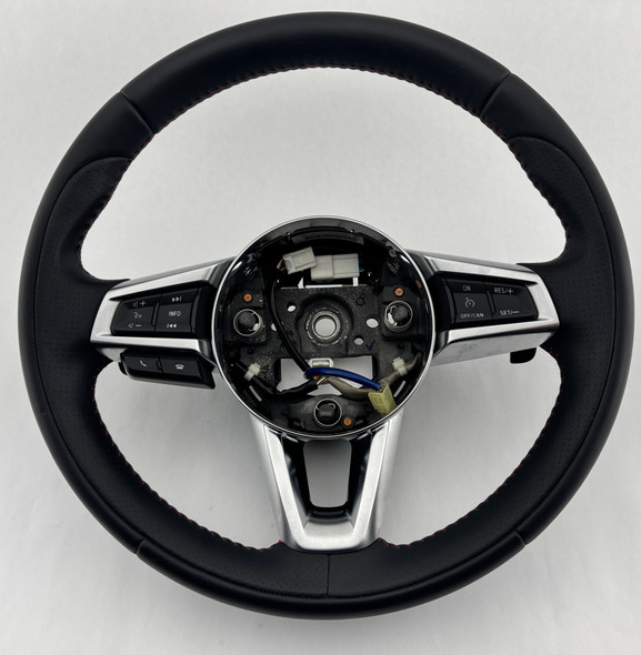 2017-2020 Fiat 124 Spider Abarth Black Leather Steering Wheel / Automatic  /   FD033