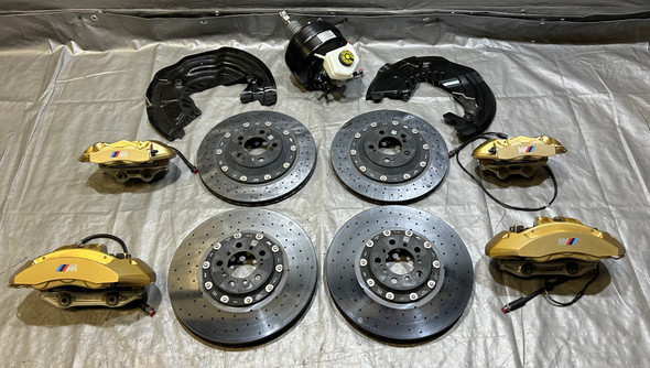 2015-2020 BMW F80 F82 M3 M4 OEM Carbon Ceramic Brake Upgrade Set / Calipers / Rotors / 72k / F8M07