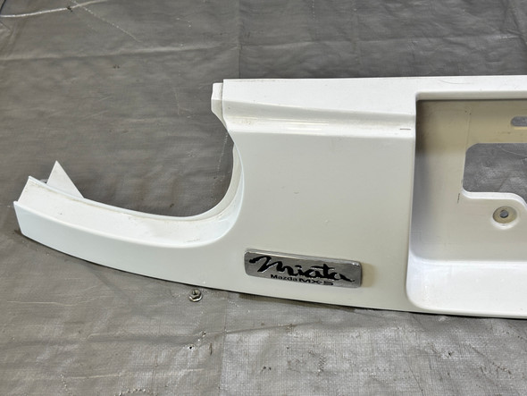 1990-1997 Mazda Miata Rear Finish Panel / License Plate Panel / White  NA119