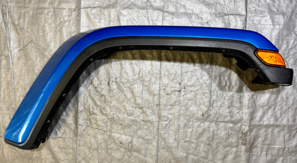 2018-2023 Jeep Wrangler JL / Gladiator JT Sport Passenger Front Fender Arch Flare w/ Light / Hydro Blue Pearl  JT005