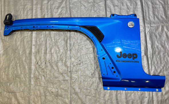 2018-2024 Jeep Wrangler JL / Gladiator JT Driver Front Fender Apron Panel / Hydro Blue Pearl  JT005