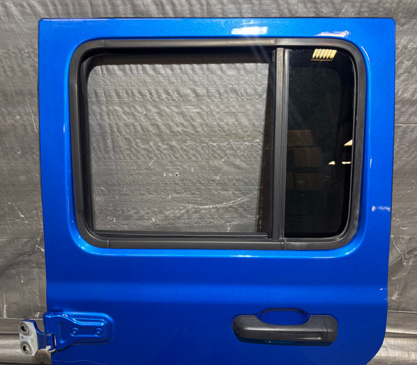 2018-2024 Jeep Wrangler JL Unlimited 4DR / Gladiator JT Driver Rear Door Assembly / Hydro Blue Pearl  JT005
