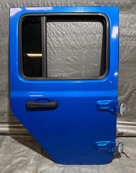 2018-2024 Jeep Wrangler JL Unlimited 4DR / Gladiator JT Passenger Rear Door Assembly / Hydro Blue Pearl  JT005