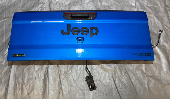 2020-2024 Jeep Gladiator JT OEM Rear Truck Bed Tailgate Panel w/ Handle / Camera / Hydro Blue Pearl  JT005