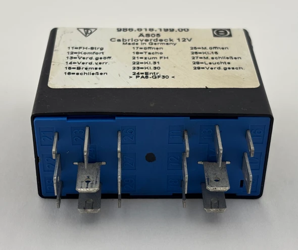 2000-2010 Porsche 986 Boxster OEM Convertible Top Relay / 98661819900 /   BX073