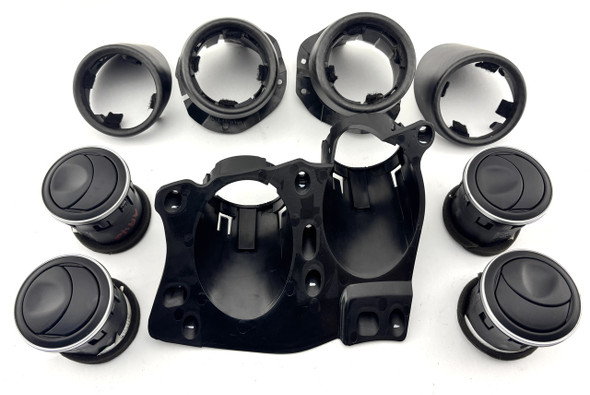 2015-2020 Alfa Romeo 4C OEM AC Vents w/ Carbon Fiber Shrouds / Surround / Set of 4 /   AR401