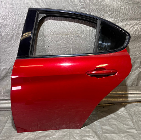 2017-2022 Alfa Romeo Giulia Driver Rear Door Assembly / Rosso Competizione   AG007