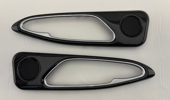 2017-2024 Alfa Romeo Giulia Quadrifoglio Rear Door Panel Trims / Carbon Fiber / Pair /   AG007
