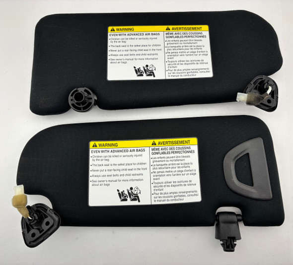 2017-2020 Infiniti Q60 OEM Sun Visors / Pair / Black /   IQ606