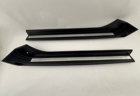 1996-2002 BMW Z3 Roadster Interior Door Sill Trim Panels / Pair / Silver /   Z3041
