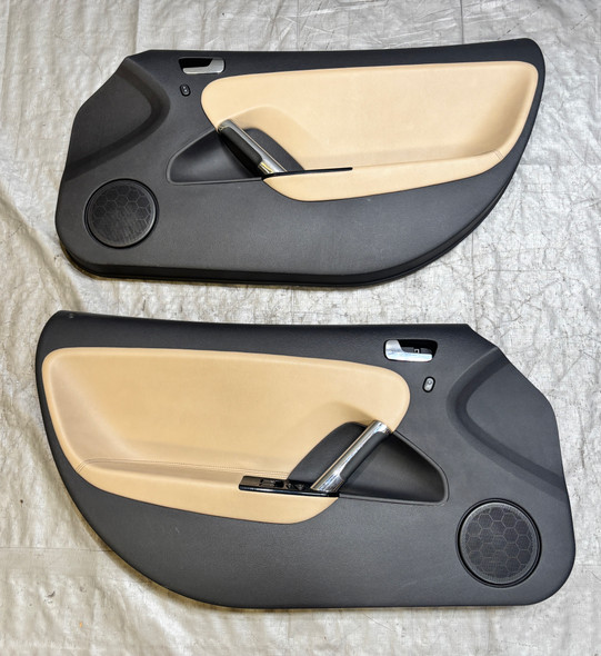 2007-2010 Saturn Sky Interior Door Panels / Tan Leather / Pair /   PS073