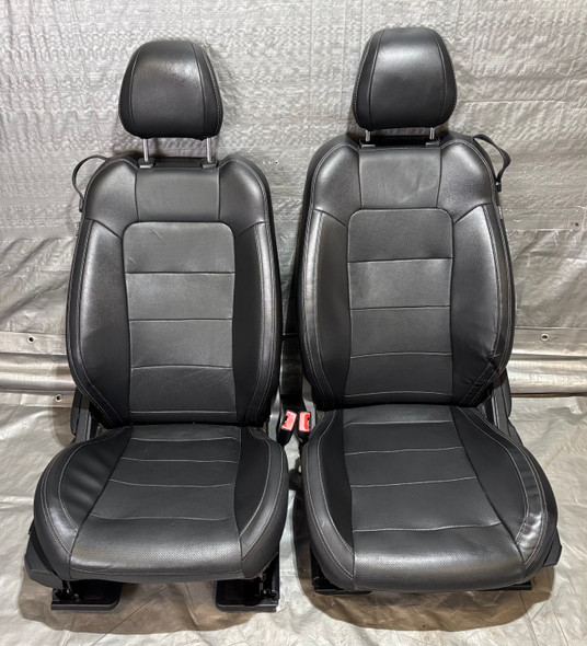 2018-2020 Ford Mustang GT Premium Coupe Black Leather Front Seats / Pair /   FM018